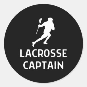 Sticker Rond Lacrosse Capitaine tenue femmes hommes
