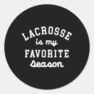Sticker Rond Lacrosse Est Ma Saison Favorite Vintage Maman Papa