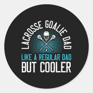Sticker Rond Lacrosse Goalie Dad