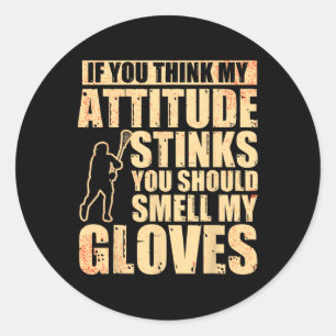 Sticker Rond Lacrosse Goalie Lacrosse Gants Stick Lax Goalie