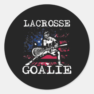 Sticker Rond Lacrosse Goalie Lax Goalkeeper