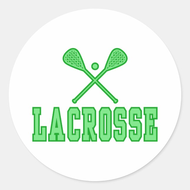 Sticker Rond Lacrosse Green (Devant)