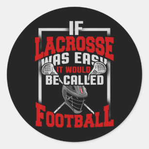 Sticker Rond Lacrosse Joueur Cadeaux Pour Hommes Femmes Lâcher