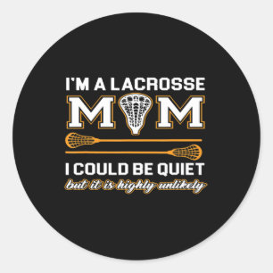 Sticker Rond Lacrosse Maman Lacrosse Cadeaux
