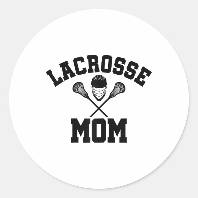 Sticker Rond Lacrosse Mère tenue pour mère sportive (Devant)