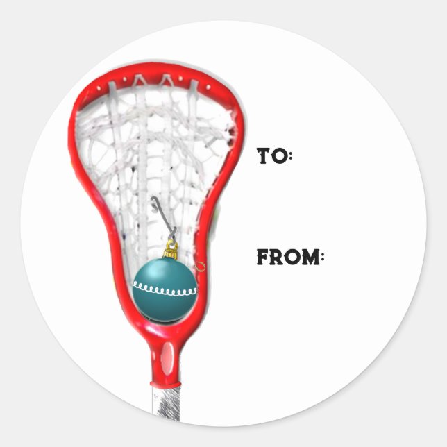 Sticker Rond Lacrosse Noël (Devant)