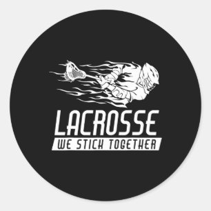 Sticker Rond Lacrosse Nous Sticks Ensemble Lacrosse Joueur Chem
