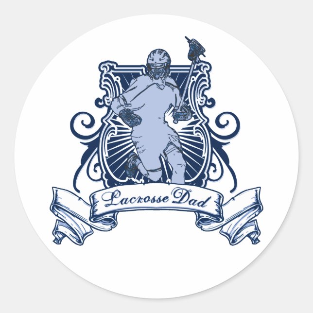 Sticker Rond Lacrosse Papa (Devant)