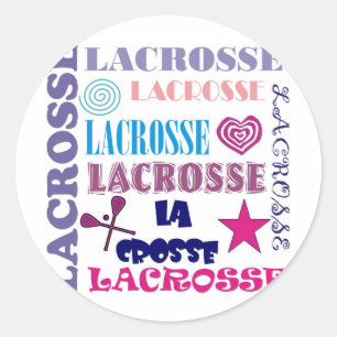 Sticker Rond Lacrosse répétée