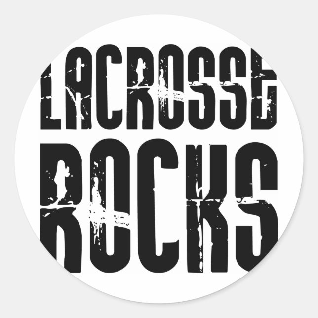 Sticker Rond Lacrosse Rocks (Devant)
