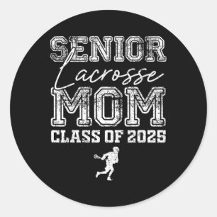 Sticker Rond Lacrosse Senior Maman Cl De 2025 Graduate Lacrosse