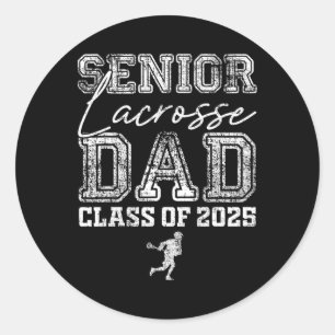Sticker Rond Lacrosse Senior Papa Cl De 2025 Graduate Lacrosse
