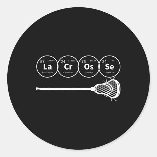 Sticker Rond Lacrosse Tableau Périodique Des Éléments Chimie Ca (Devant)