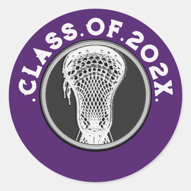 Sticker Rond Lacrosse Team Purple (Devant)