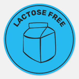 Sticker Rond Lactose Sans Allergie Sûr Culinaire