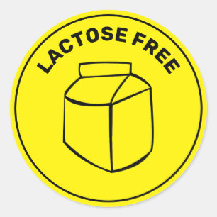 Sticker Rond Lactose Sans Allergie Sûr Culinaire