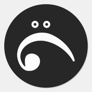 Sticker Rond Lad Bass Clef