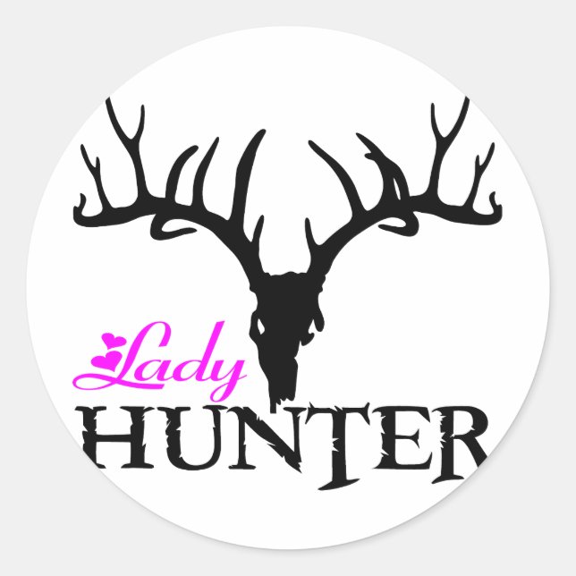 STICKER ROND LADY DEER HUNTER (Devant)