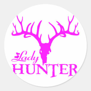 STICKER ROND LADY DEER HUNTER