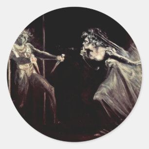 Sticker Rond Lady Macbeth Reçoit Les Daggers, Lady Macbeth Ta
