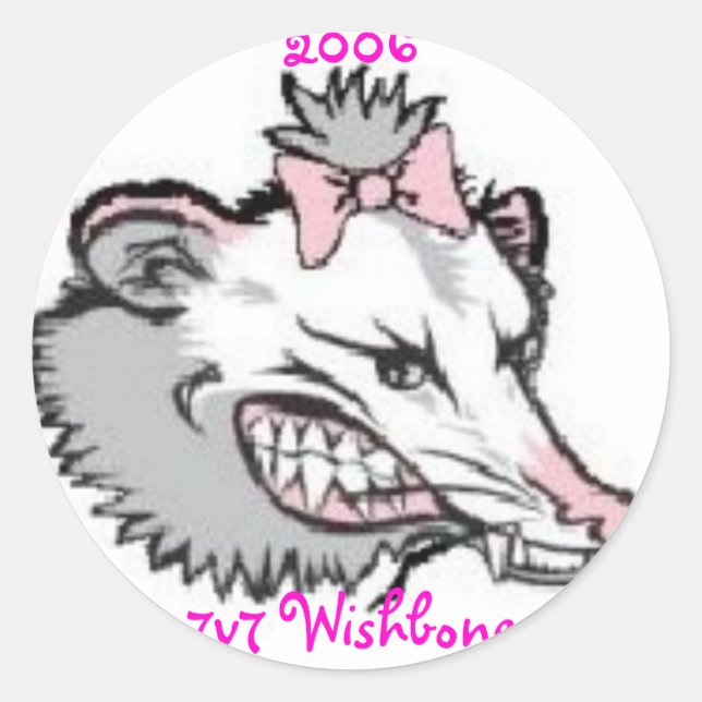 Sticker Rond Lady Possum, 2006 7v7 Wishbone Tournament (Devant)