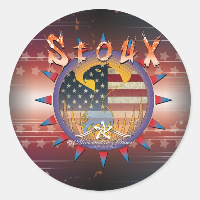 Sticker Rond Lady Sioux (Devant)