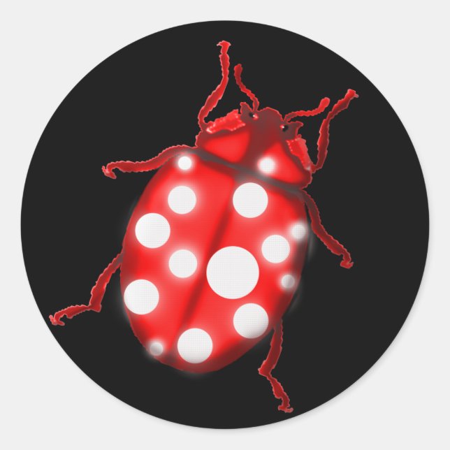 Sticker Rond Ladybird Lady Bug Gardening Cadeaux (Devant)