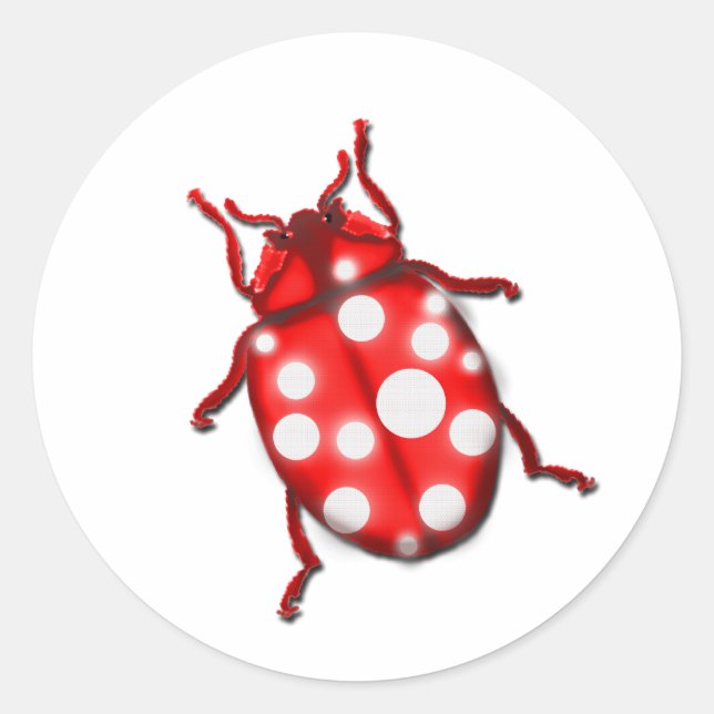 Sticker Rond Ladybird Lady Bug Gardening Cadeaux (Devant)