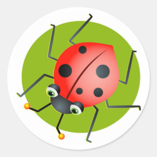 Sticker Rond Ladybug