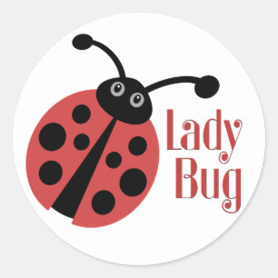 Sticker Rond Ladybug Cute Animal Print