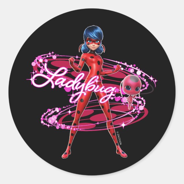 Sticker Rond Ladybug et Tikki Graphic (Devant)