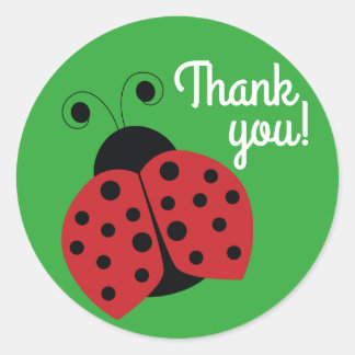 Sticker Rond Ladybug Merci