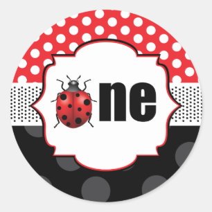 Sticker Rond Ladybug un anniversaire