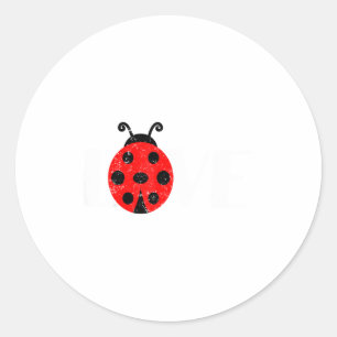 Sticker Rond Ladybugs Amoureuses Insecte Mignon Cadeau Petite A