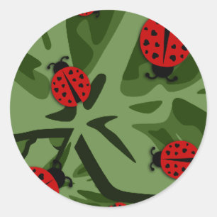 Sticker Rond ladybugz.