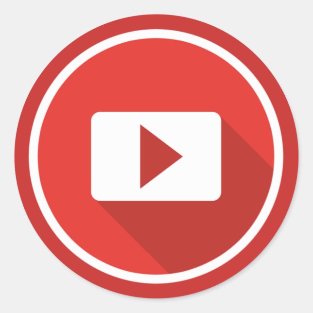 Sticker Rond L'affiche YouTube est super (Devant)