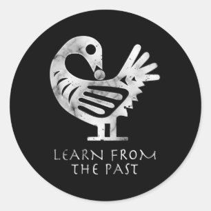 Sticker Rond L'Africaine Adinkra Sankofa Aka Apprenez Du Passé