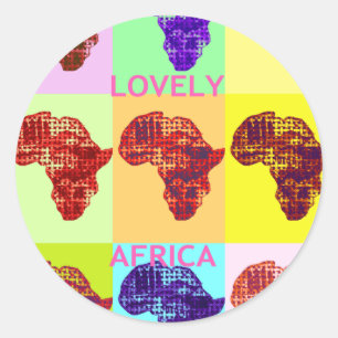 STICKER ROND L'AFRIQUE AMOUREUSE