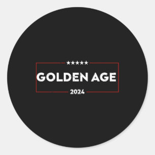 Sticker Rond L'âge d'or Trump gagne 2024
