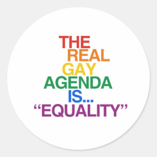 STICKER ROND L'AGENDA DU GAY RÉEL