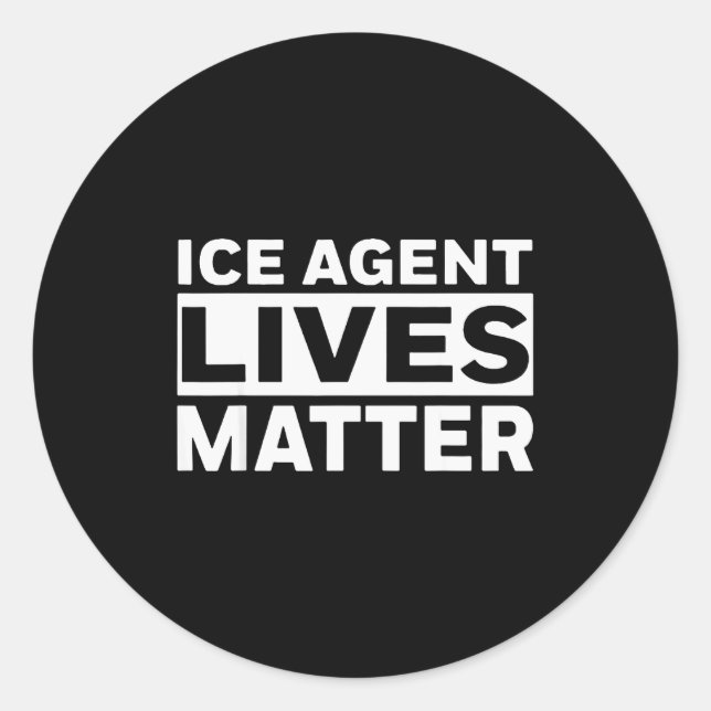 Sticker Rond L'agent de glace vit  (Devant)