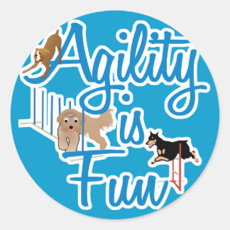 Sticker Rond L'Agilité Est Amusante