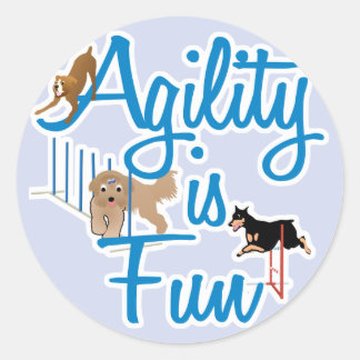 Sticker Rond L'Agilité Est Amusante