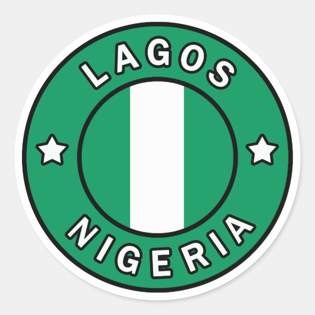 Sticker Rond Lagos Nigeria (Devant)