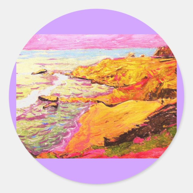 Sticker Rond laguna beach creve (Devant)
