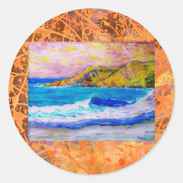 Sticker Rond laguna goutte d'eau (Devant)