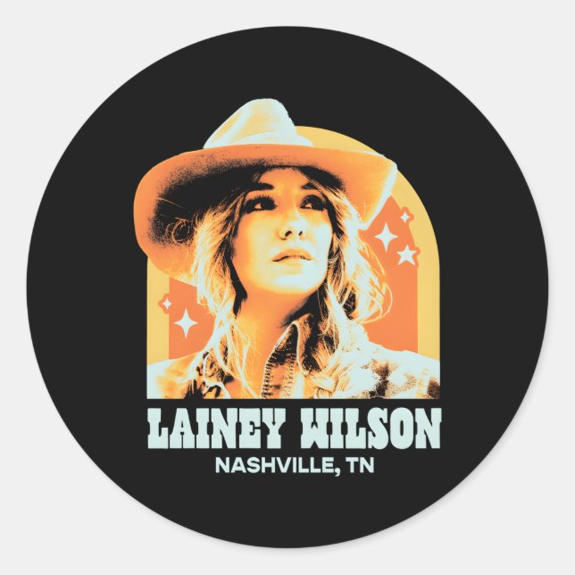Sticker Rond Lainey Wilson Nashville (Devant)
