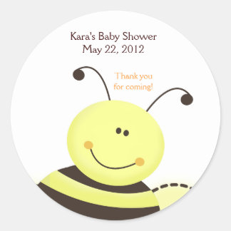Sticker Rond Laisser Bee Bumble Bee Baby shower Favoriser Stick