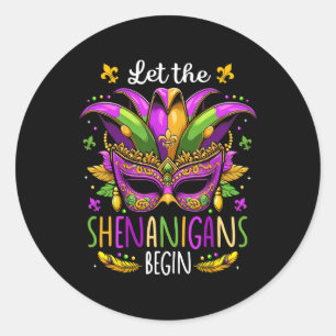 Sticker Rond Laisser Les Shenanigans Commencer Les Perles De Ma