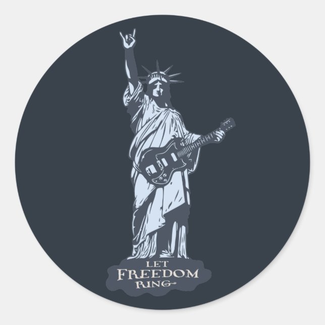 Sticker Rond Laissez la liberté tourner (Devant)